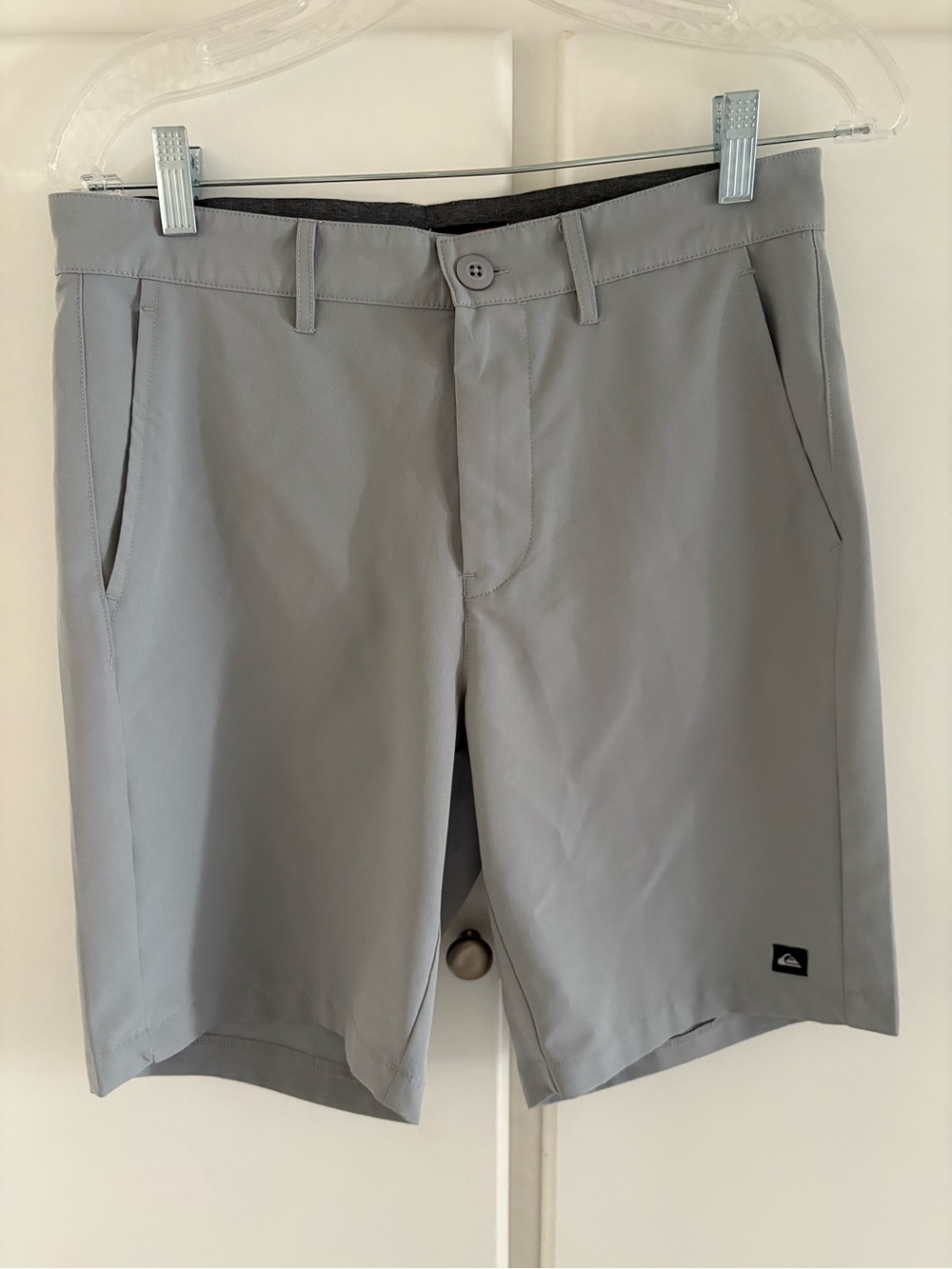 Quiksilver Light Gray Flat-Front Men's Shorts